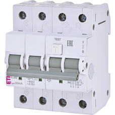 Дифавтомат ЕТІ KZS-4M 3p+N 20/0.03 6kA