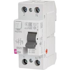 Реле диференційне (ПЗВ) ЕТІ 2р EFI6-P2 25/0,03 тип AC (6kA)
