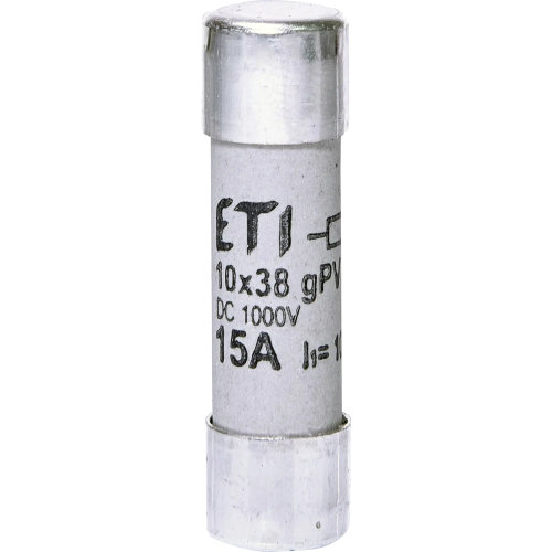 Запобіжник ETI CH10x38 gPV 15A 1000V 10kA