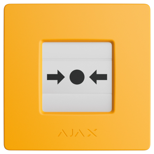 Сповіщувач Ajax Manual Call Point (Yellow) ручний бездротовий