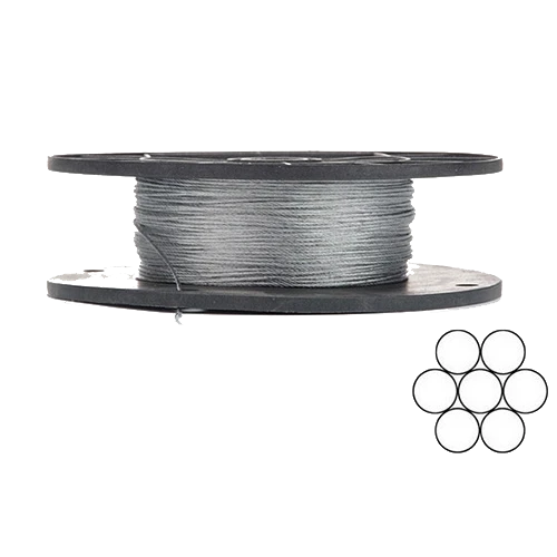 Трос оцинкований APRO 1мм DIN 3052 (1x7) бухта 200м