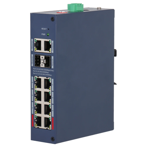 Комутатор 12 портів керований Dahua DH-CHS4212-8GT-110 PoE