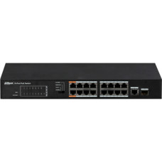 16-портовий некерований POE комутатор DH-PFS3117-16ET-135