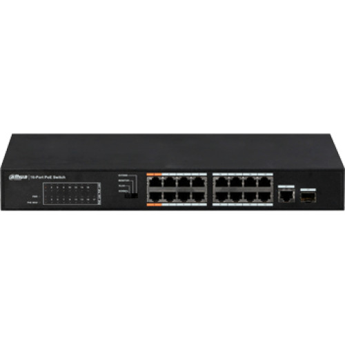 16-портовий некерований POE комутатор DH-PFS3117-16ET-135