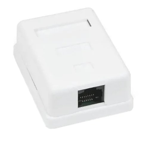 Розетка 1-портова RJ45 UTP, біла, 5E MB-UTP1