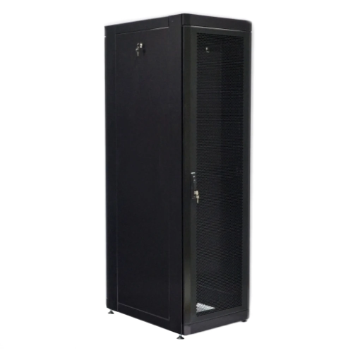 Шафа 19" 42U, 610х865 мм (Ш*Г), посилена, перфоровані двері (66%), чорна UA-MGSE4268MPB