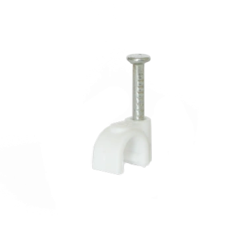 для кабелю з цвяхом кругла d 5 біла(100шт) Скоба Ziplex