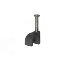 для кабелю з цвяхом кругла d 5 чорна (100шт) Скоба Ziplex