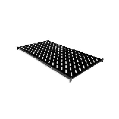 Полиця 19" 4 точки кріпл., 850мм глиб., перфорована, т.м.2мм, чорна Voltronic 4962