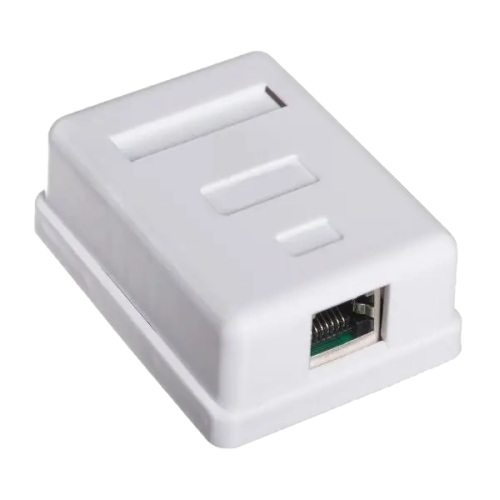 Розетка 1 порт екранована RJ45 STP біла Hypernet MB-STP1