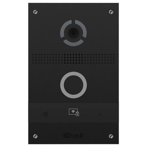 IP панель виклику з розпізнаванням облич і зчитувачем UKEY Bas-IP AV-08FB black