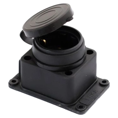 Колодка одинарна з заглушкою 1*16 (каучук) ERKA 6001
