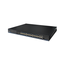 24 порти 10/100 Мбіт/с PoE+ 2 порти Gigabit RJ-45 (1 порт комбінований SFP) UTP3226TS-PSB