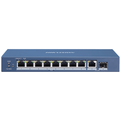 8-портовий гігабітний некерований POE комутатор DS-3E0510P-E