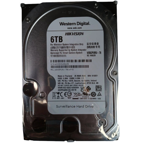 Жорсткий диск внутрішній Western Digital WD63PURU-78 6Тб