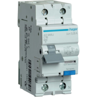 Дифавтомат Hager 1+N С16/30mA 6кА, тип-A AD966J