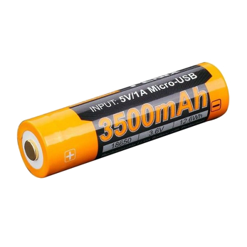 Акумулятор 18650 3500 mAh micro usb зарядка Fenix ARB-L18-3500U