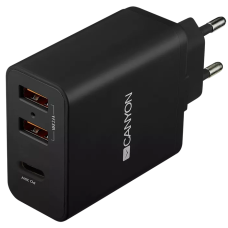 Мережевий зарядний пристрiй Canyon H-08 black (QC/PD 30W)