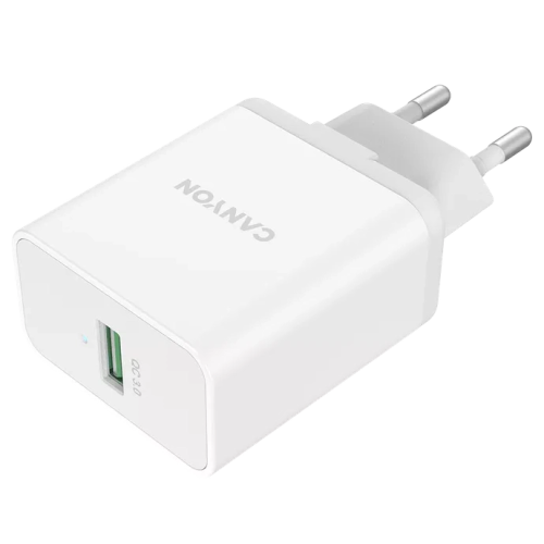 Мережевий зарядний пристрiй Canyon H-24 white (QC 24W)