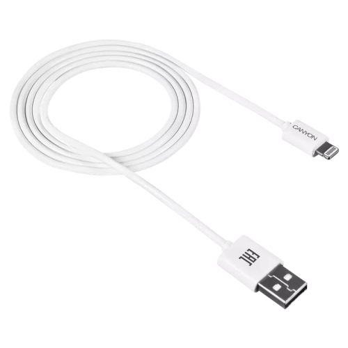 Кабель Canyon CFI1W white (Lightning - USB-A) 1м