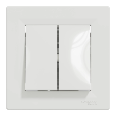 Вимикач 2-кл. білий прохідний Schneider Electric ASFORA EPH0600121