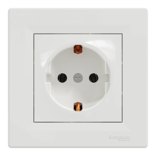 Розетка одинарна із заземленням Schneider Electric ASFORA EPH2900121