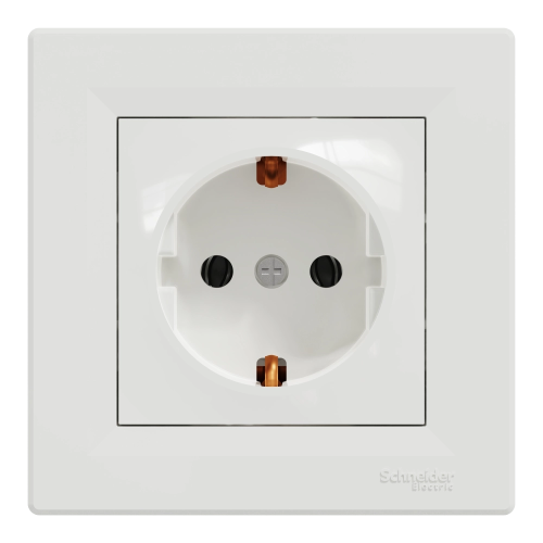 Розетка одинарна із заземленням Schneider Electric ASFORA EPH2900121