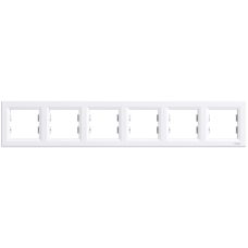 Рамка 6-місна горизонтальна біла Schneider Electric ASFORA EPH5800621