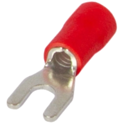 Ізольований наконечник вилковий 0.5-1.5 кв.мм червоний Enext e.terminal.stand.sv.1,25.5.red