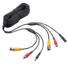 Патчкорд комбінований коаксіальний + живлення + звук, чорний NC + DC + AV 10m