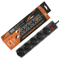 Подовжувач мережевий (фільтр) PREMIUM LP-X5-2 Black