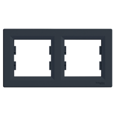 Рамка 2 поста антрацит горизонтальна Schneider Electric EPH5800271 Asfora