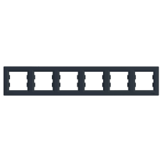 Рамка 6 постів антрацит горизонтальна Schneider Electric EPH5800671 Asfora