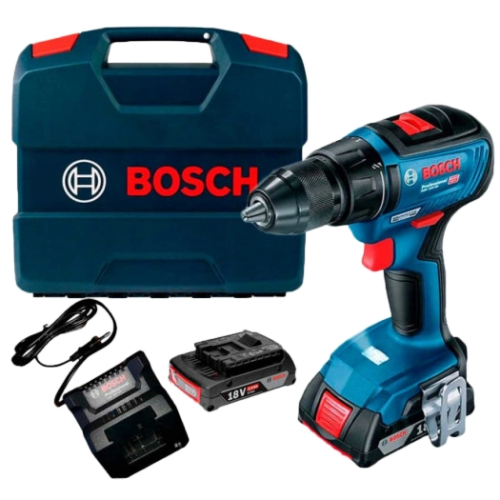 Акумуляторний дриль-шурупокрут + 2 акб 18 В / 2 А•г + ЗП GAL 18V-20 + L-Case Bosch Professional GSR 18V-50 (06019H5000)