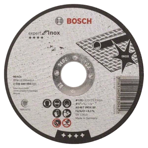 Відрізний круг для нержавіючої сталі Bosch 125 x 1 мм (2608600549)