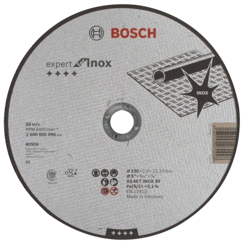 Відрізний круг для нержавіючої сталі Bosch Expert 230 x 2 мм (2608600096)