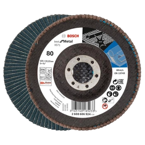 Пелюстковий шліфкруг Bosch X571 125 мм K80 (2608606924)