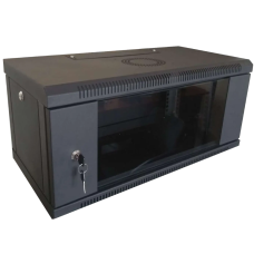 Шафа коммутаційна настінна 6U 600x350 розбірна чорна Hypernet WMNC-35-6U-FLAT-BLACK