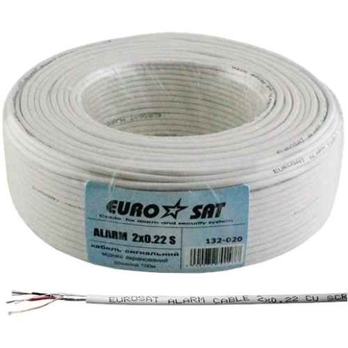 Кабель сигнальний без екрану (бух. 100м) Allarm 2*0,22 CU