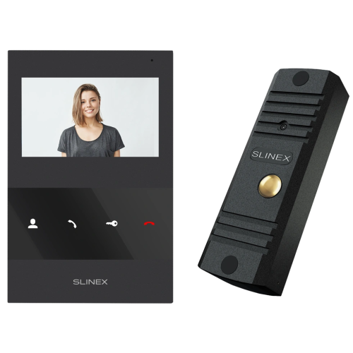 Комплект відеодомофону Slinex ML-16HD(Black)+SQ-04M(Black)