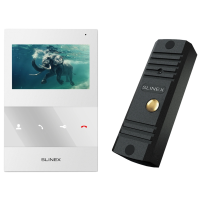 Комплект відеодомофону Slinex ML-16HD(Black)+SQ-04M(White)