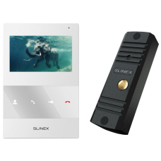 Комплект відеодомофону Slinex ML-16HD(Black)+SQ-04M(White)