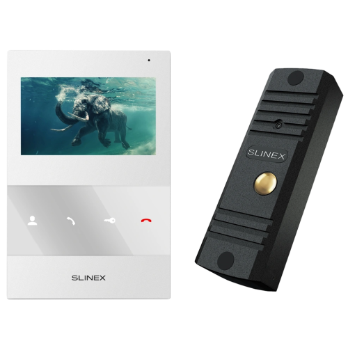 Комплект відеодомофону Slinex ML-16HD(Black)+SQ-04M(White)