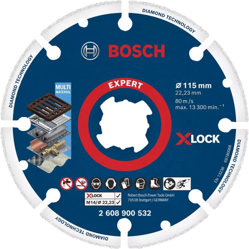 Відрізний круг по металу Bosch EXPERT Diamond Metal Wheel X-LOCK, 115 x 22,23 мм