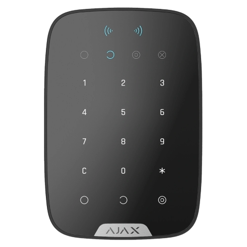 Superior Keypad Plus black Jeweller Бездротова клавіатура з підтримкою захищених карток і брелоків Ajax