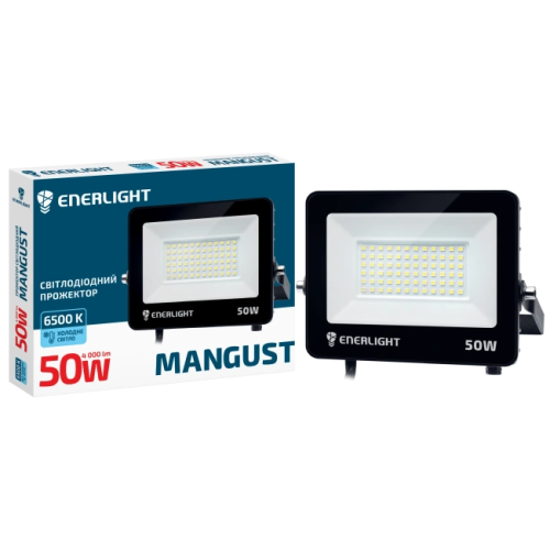 Прожектор світлодіодний 50Вт 6500K ENERLIGHT MANGUST