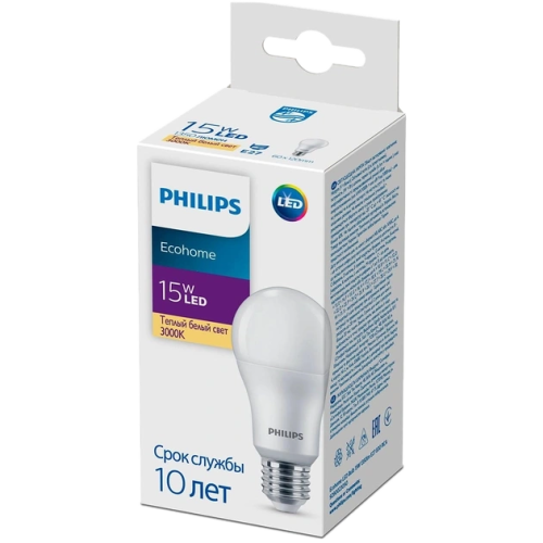 Лампочка Bulb 15W 1350lm Philips Ecohome LED E27830