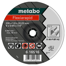 Відрізний круг по алюмінію 125 x 1,0 x 22,23 мм, TF 41 Metabo Flexiarapid (616513000)