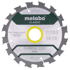 Пильний диск 165x30, Z16 WZ 5° /B Metabo "power cut wood - professional" (628416000)