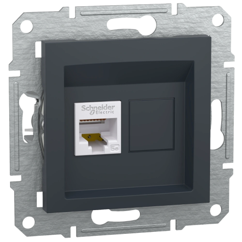 РОЗЕТКА КОМП'ЮТЕРНА RJ45 UTP КАТ. 5Е АНТРАЦИТ Schneider Electric Asfora EPH4300169